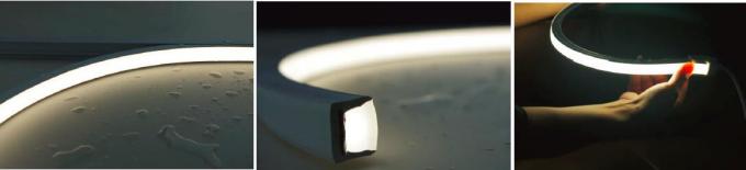 수중 LED 네온 지구 램프, 반대로 소형 크기 네온 테이프 빛 - UV 상아빛 백색 PVC 3